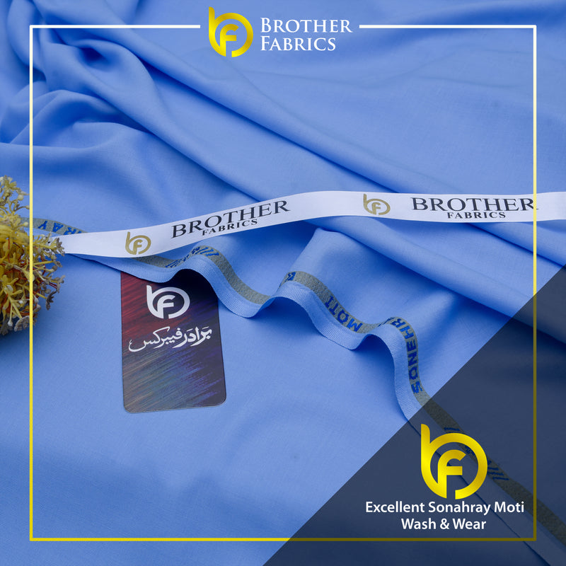 Brother Fabrics Excellent Sonahray Moti Wash & Wear – Sky Sapphire