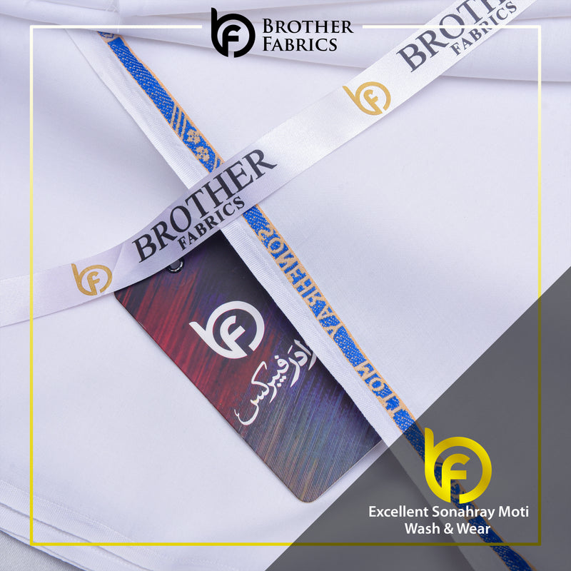 Brother Fabrics Excellent Sonahray Moti Wash & Wear – Pure Pearl White