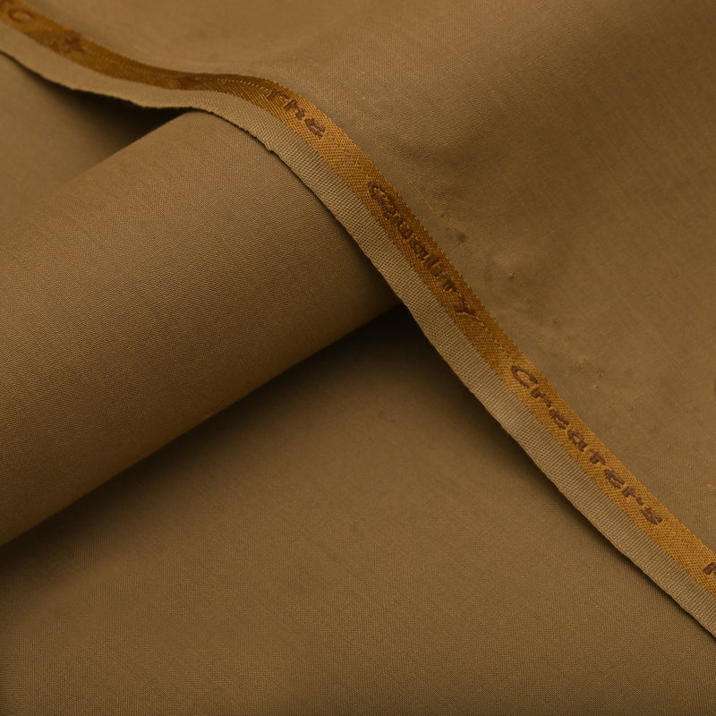 Classic Camel Tan Unstitched Wash & Wear Fabric for Men’s Suits-5