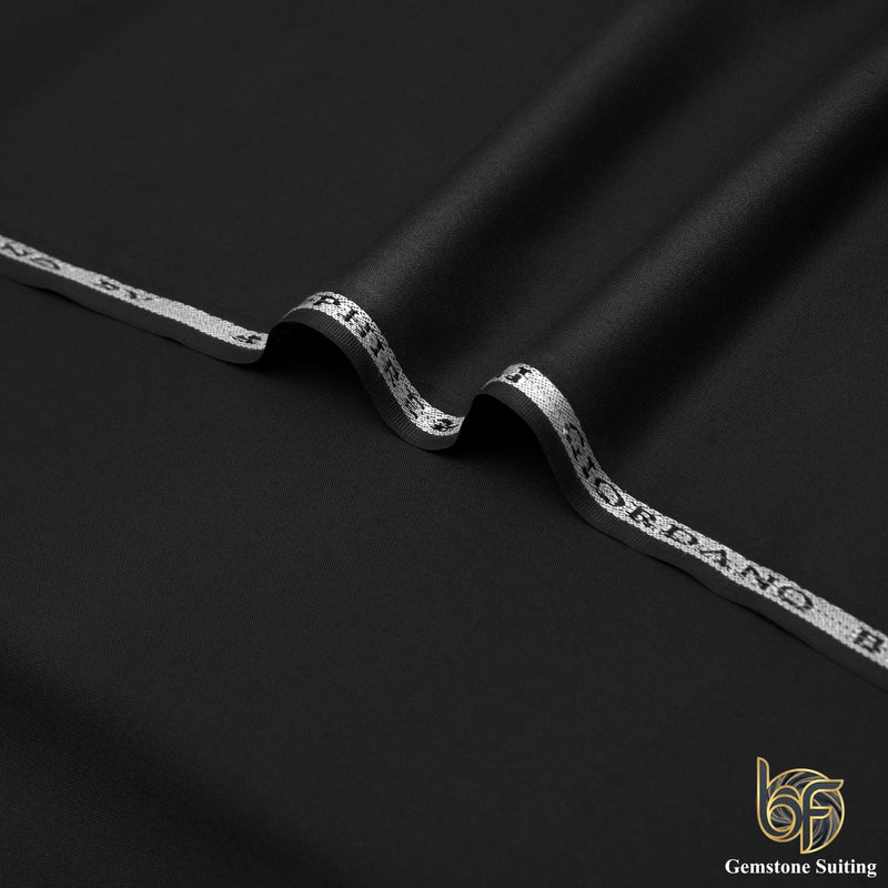 Midnight Black — Premium Formal Suiting Fabric-9
