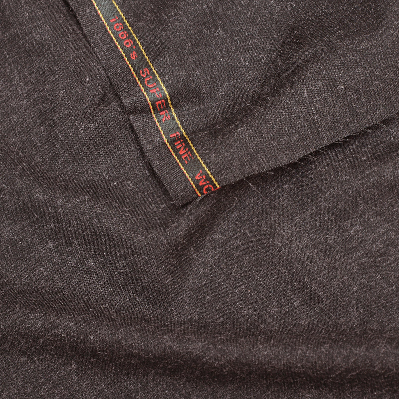 Grace Super Fine Wool Dark Espresso Charcoal Unstitched Men’s Suiting Fabric