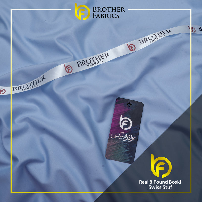 Sky Blue Real 8 Pound Boski Swiss Stuff Fabric | Brother Fabrics