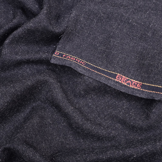 Grace Super Fine Wool Dark Grey Unstitched Men’s Suiting Fabric