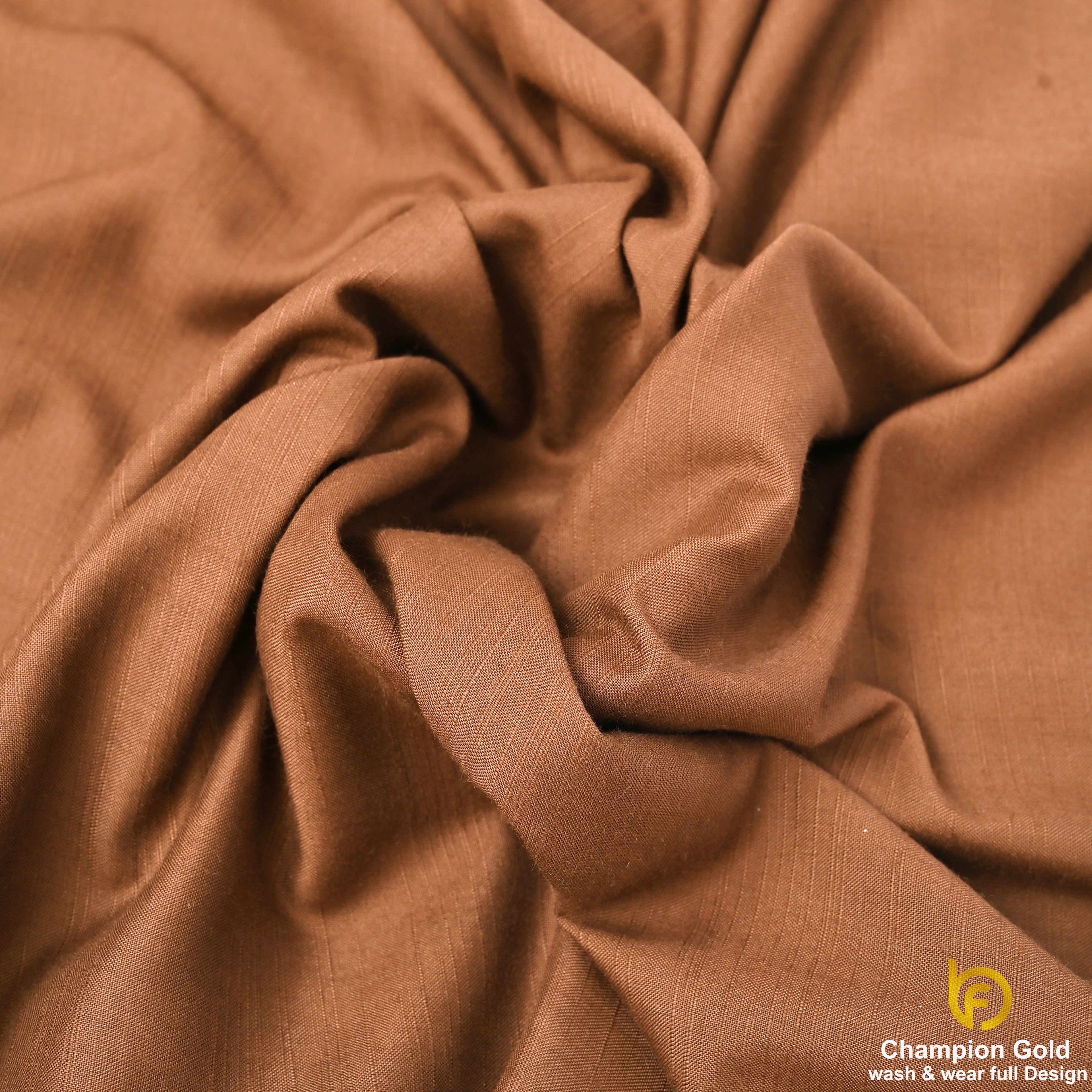 Champion Gold – Copper Brown | Premium Wash & Wear Full Design Fabric