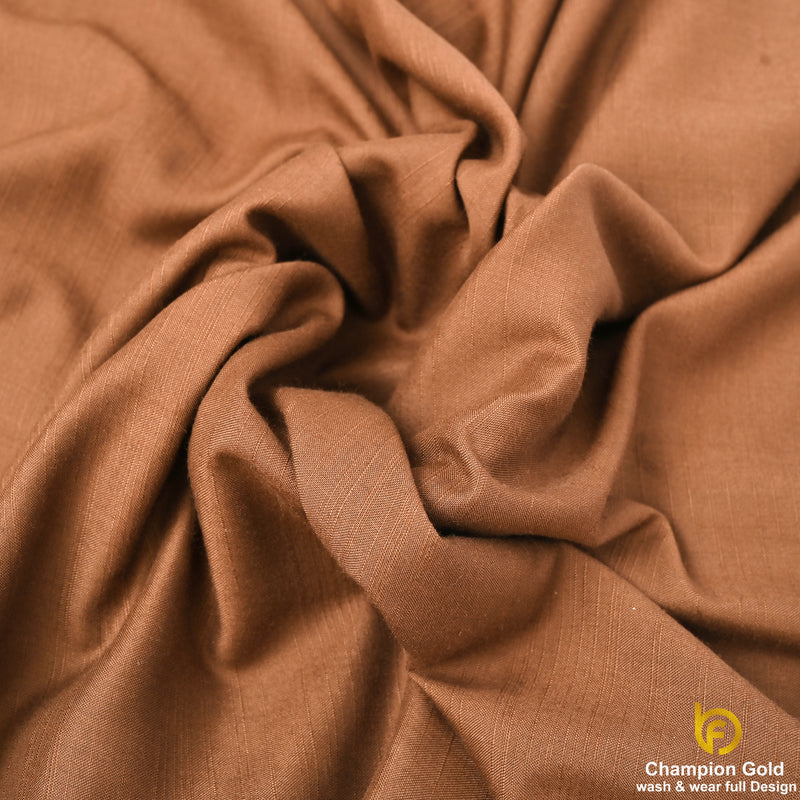 Champion Gold – Copper Brown | Premium Wash & Wear Full Design Fabric