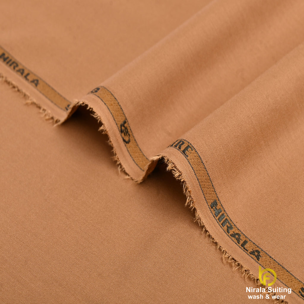 Brother Fabrics Nirala Suiting – Desert Camel | Premium Wash & Wear Fabric