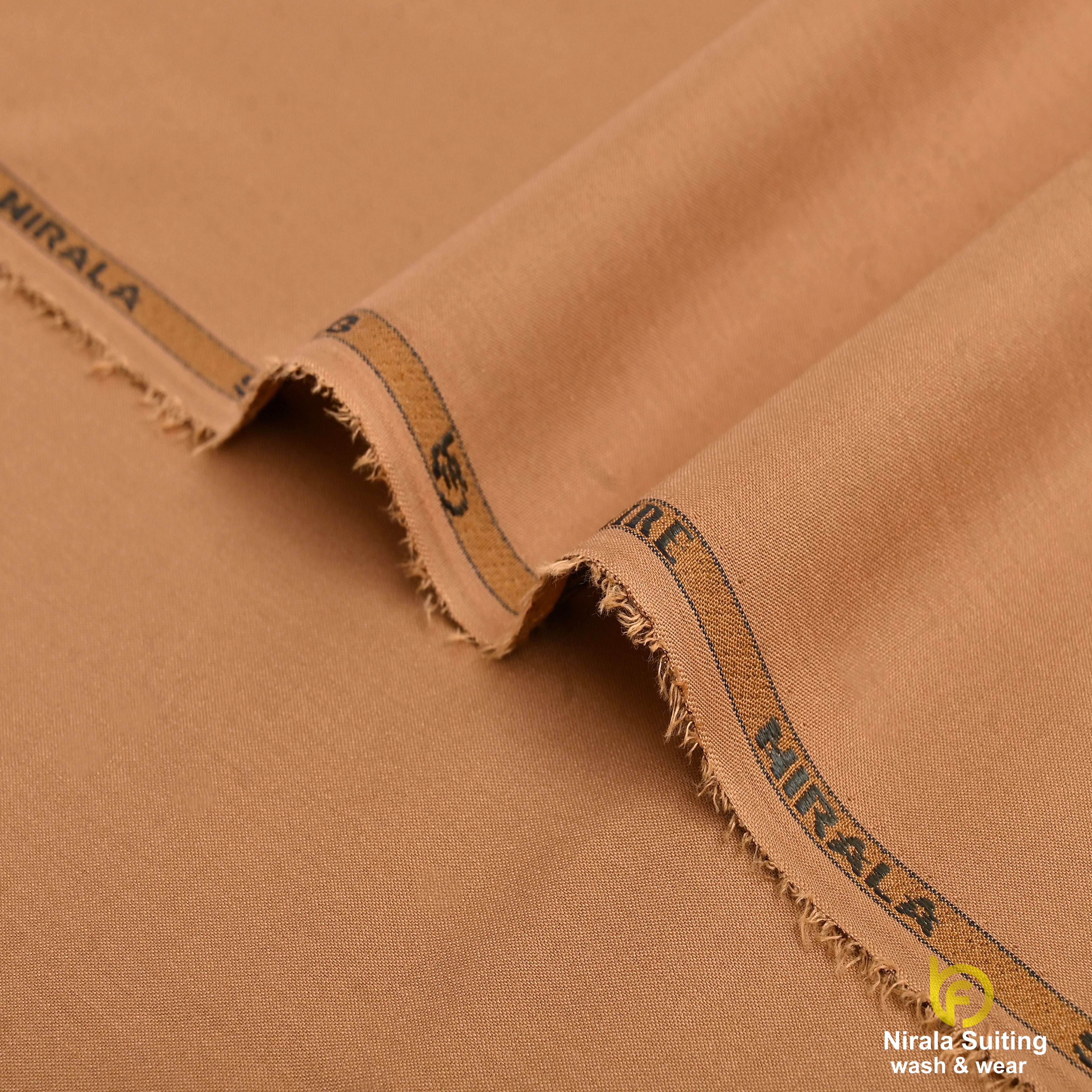 Brother Fabrics Nirala Suiting – Desert Camel | Premium Wash & Wear Fabric
