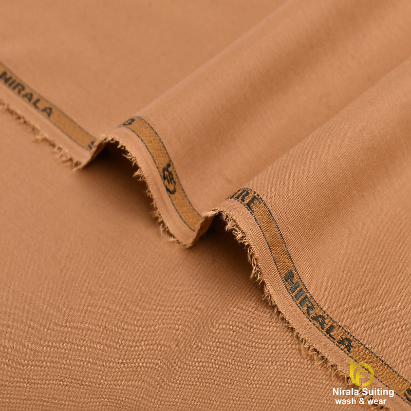 Brother Fabrics Nirala Suiting – Desert Camel | Premium Wash & Wear Fabric