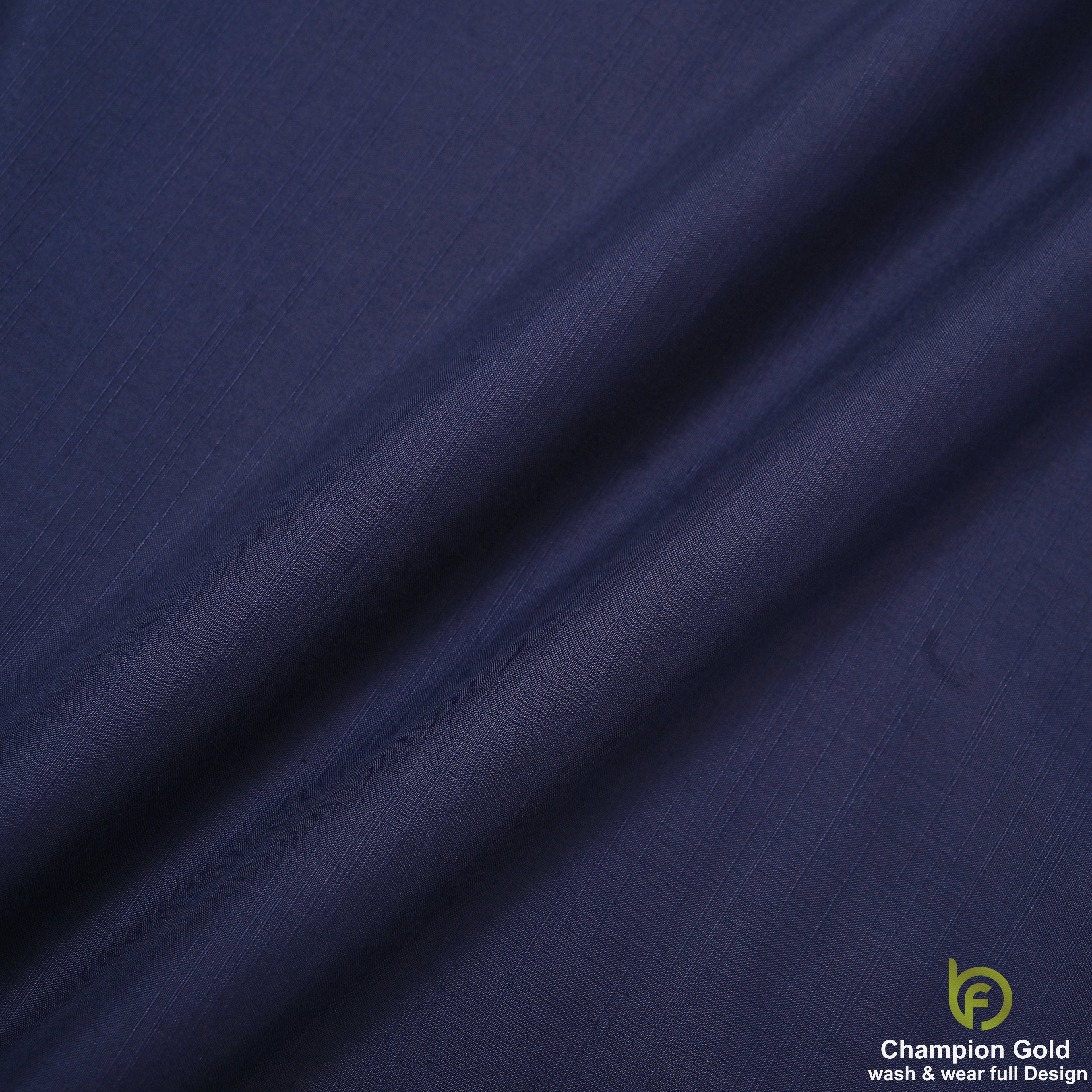 Champion Gold – Deep Sapphire Blue | Premium Wash & Wear Full Design Fabric