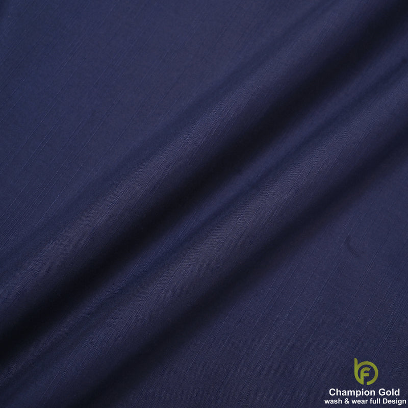 Champion Gold – Deep Sapphire Blue | Premium Wash & Wear Full Design Fabric