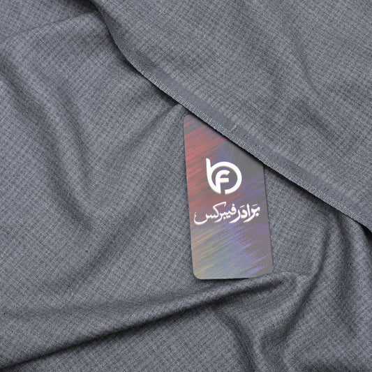Premium Textured Medium Grey Unstitched Men’s Suiting Fabric