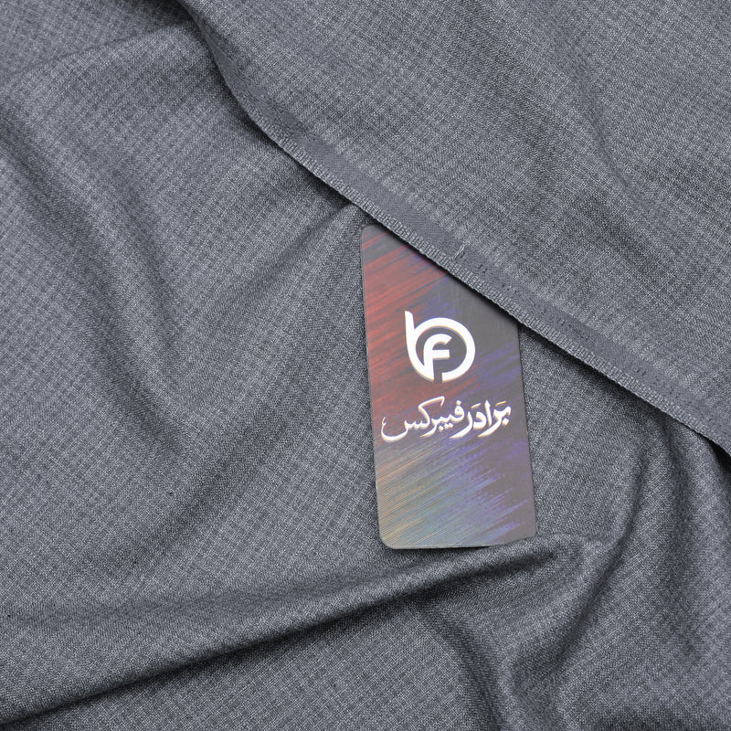 Premium Textured Medium Grey Unstitched Men’s Suiting Fabric
