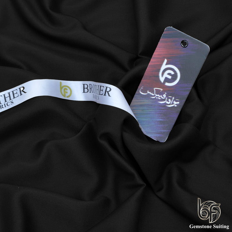 Midnight Black — Premium Formal Suiting Fabric-9