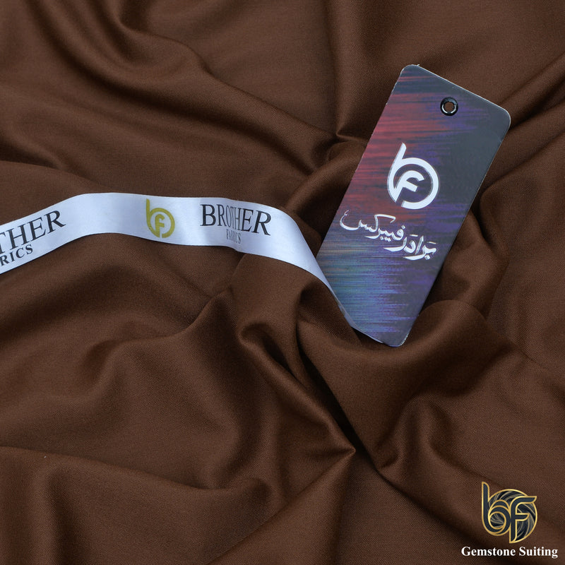 Gemstone Brown Premium Suiting Fabric-1