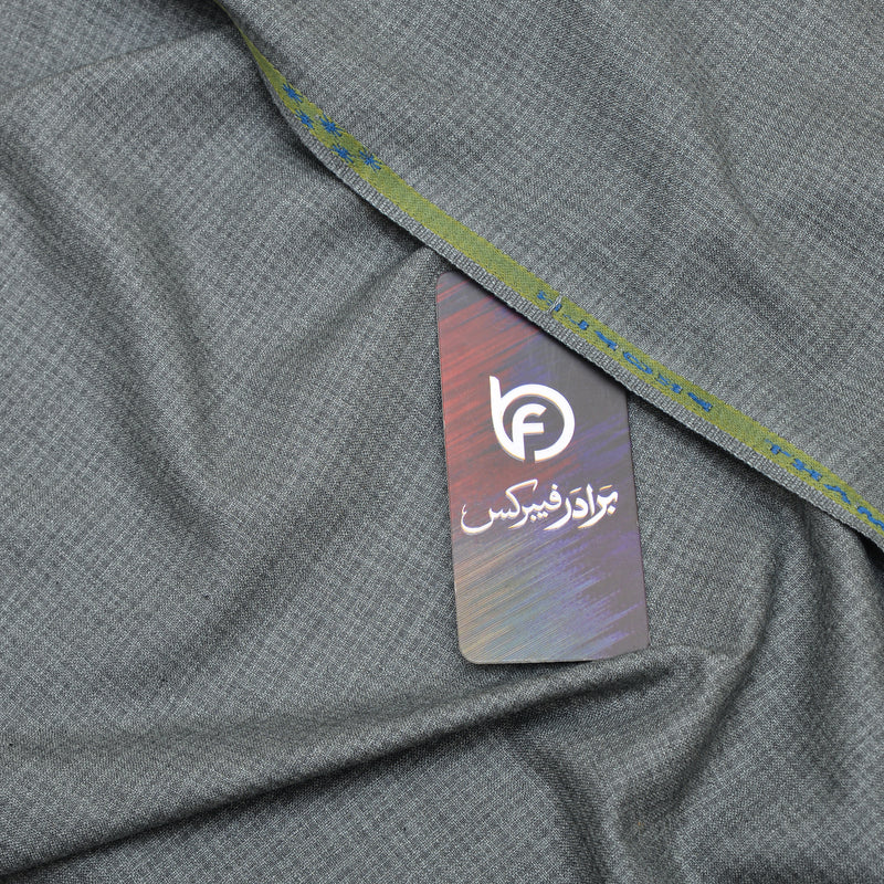 Premium Textured Light Grey Unstitched Men’s Suiting Fabric