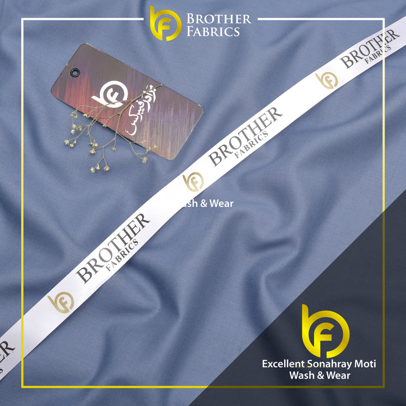 Brother Fabrics Excellent Sonahray Moti – Steel Blue Wash & Wear Fabric
