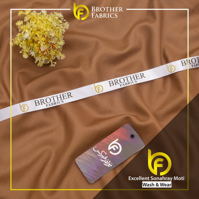Brother Fabrics Excellent Sonahray Moti – Warm Camel Wash & Wear Fabric