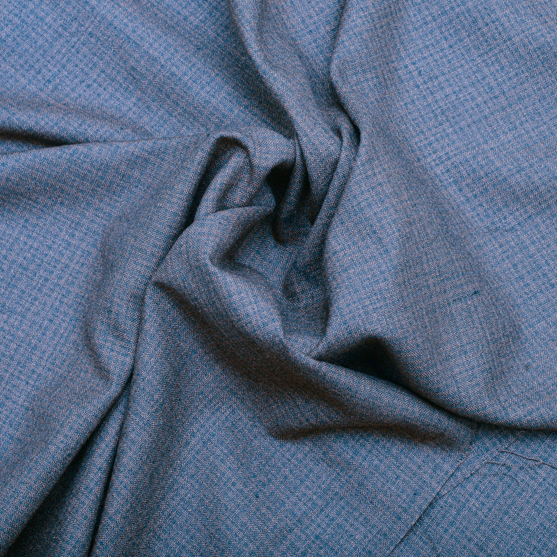 Premium Textured Denim Blue Unstitched Men’s Suiting Fabric
