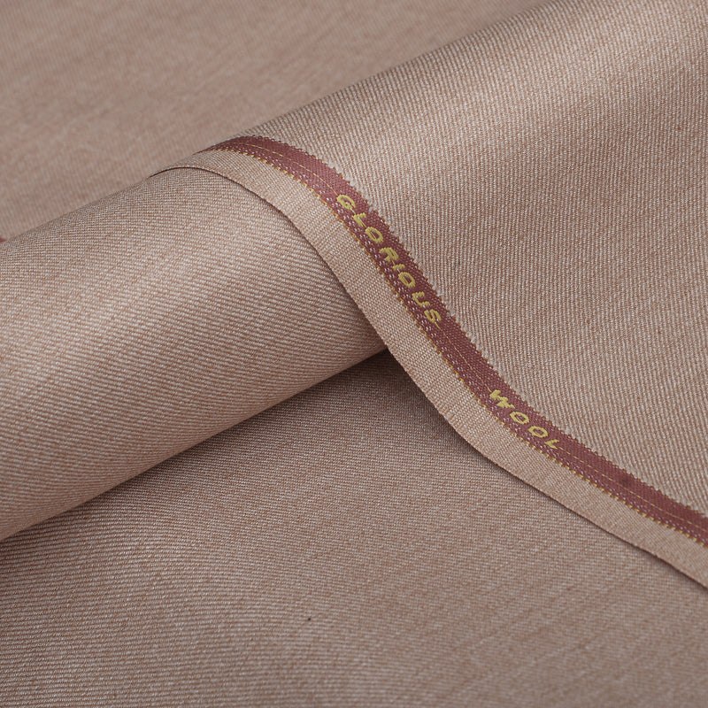 Brother Fabrics Premium Warm Beige Unstitched Men’s Suiting Fabric