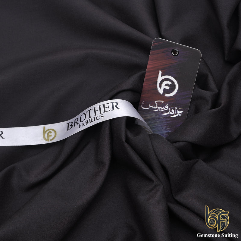 Midnight Black Premium Suiting Fabric-6