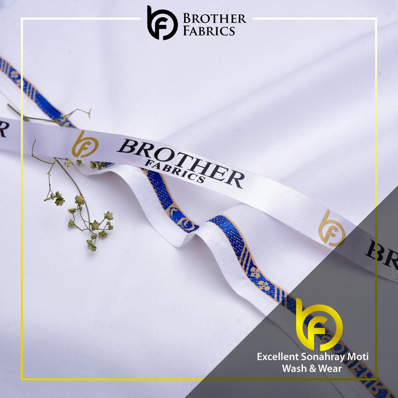 Brother Fabrics Excellent Sonahray Moti Wash & Wear – Pure Pearl White