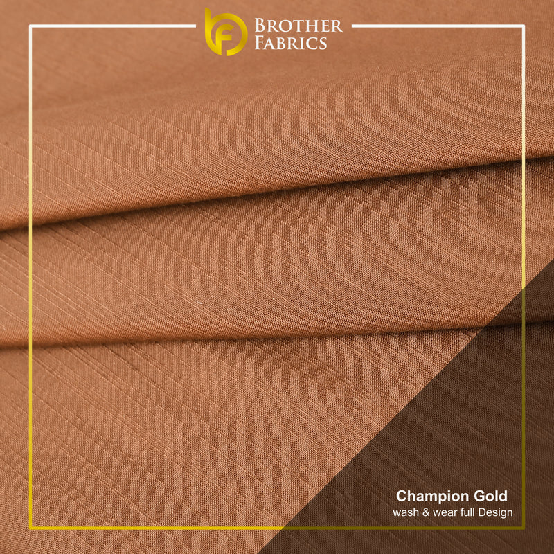 Champion Gold – Copper Brown | Premium Wash & Wear Full Design Fabric