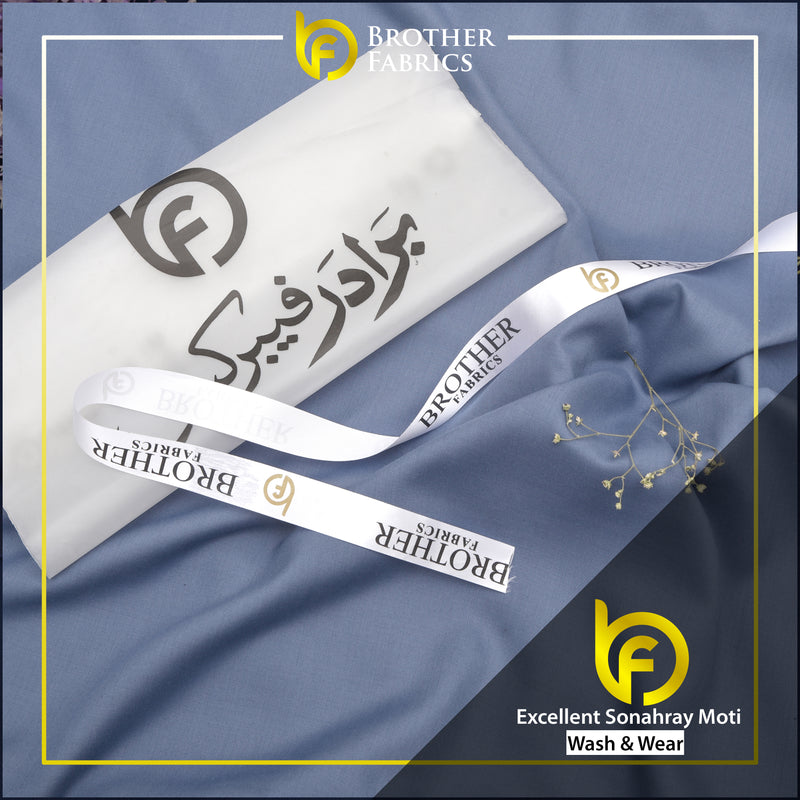 Brother Fabrics Excellent Sonahray Moti – Steel Blue Wash & Wear Fabric
