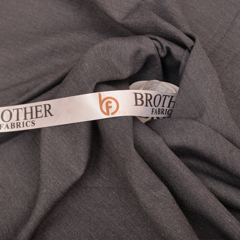 Brother Fabrics Premium Dark Charcoal Grey Unstitched Men’s Suiting Fabric