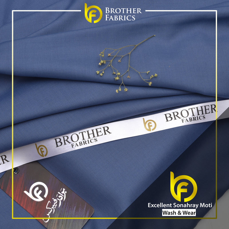 Brother Fabrics Excellent Sonahray Moti – Denim Blue Wash & Wear Fabric
