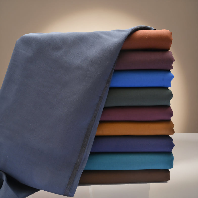 Classic Teal Blue Unstitched Wash & Wear Fabric for Men’s Suits-2