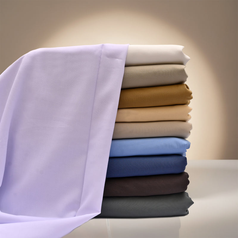 Classic Pure White Unstitched Wash & Wear Fabric for Men’s Suits-2