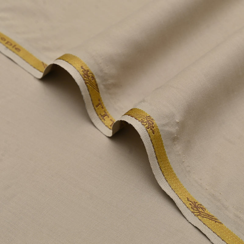 Classic Sand Beige Unstitched Wash & Wear Fabric for Men’s Suits-3