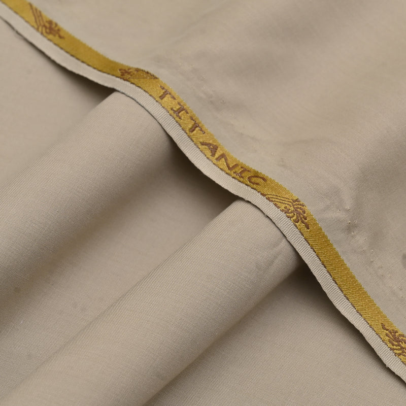 Classic Sand Beige Unstitched Wash & Wear Fabric for Men’s Suits-3