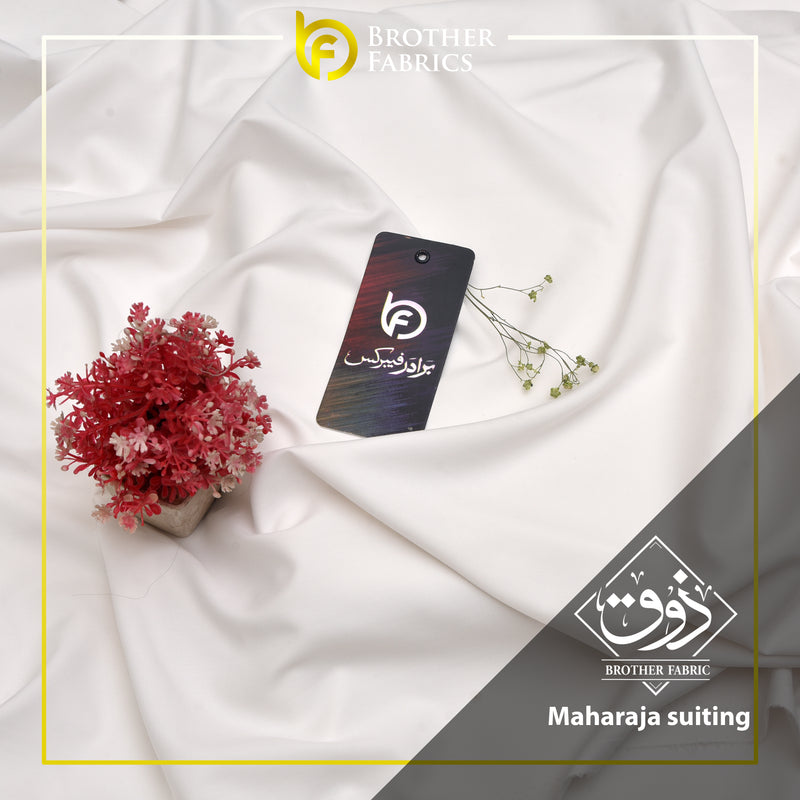 Maharaja Suiting Brother Fabrics – Royal Ivory White