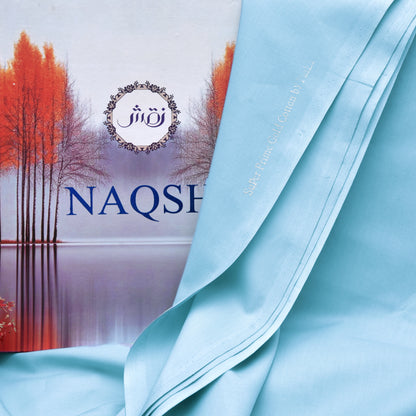 Brother Fabrics Naqsh Super Prime Gold Soft Cotton – Ice Blue | Premium Men's Unstitched Cotton Suit
